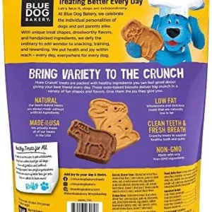 Blue Dog Bakery Natural Dog Treats, More Crunch Large, Assorted Flavors, 11.2 oz, 2lb Bag