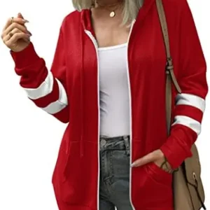 Bofell Womens Fashion Hoodies for Women Zip Up Sweatshirts Jackets Trending Now 2023