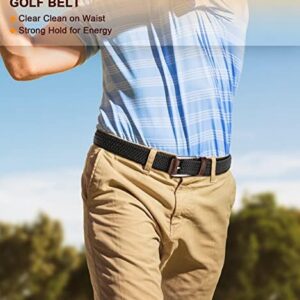 BULLIANT Belt for Men 2Pack,Mens Gift Stretch Braided Web Belt Elastic for Casual Golf Jeans,1 3/8″