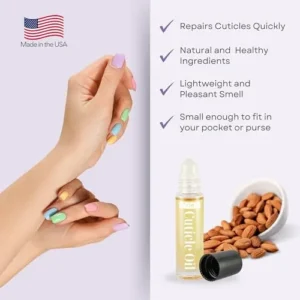 C CARE Sweet Almond Roll-On Cuticle Oil | Natural Revitalizing Hydrating Nail Oil For Repaired Cuticles Overnight | Remedy For Damaged Skin And Thin Nails | Paraben Cruelty Free Formula | 10ml