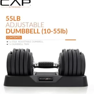 CAP Barbell ADJUSTABELL Adjustable Dumbbell with Contoured Full Rotation Handle