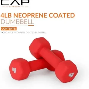 CAP Barbell Black Neoprene Coated Dumbbell Weights | Pair