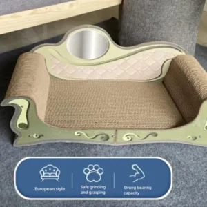 Cat Beds & Furniture Cat Scratch Pad for Play and Sleeping Cat Scratching Board Crafted from Recycled Corrugated Cardboard Cat Scratcher Sofa for Indoor Cats Pet Gift Ideas (Green)