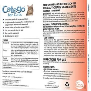 Catego Flea and Tick Control for Cats (6 doses) Over 1.5 lbs, 8 Weeks or Older