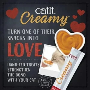 Catit Creamy Lickable Cat Treat, Healthy Cat Treat, Chicken & Shrimp, 12 Pack