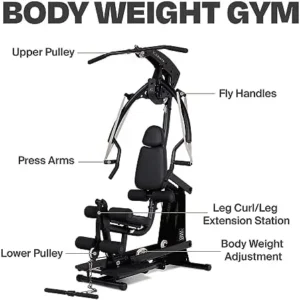 Centr Body Weight Home Gym – Multi-Functional Cable Machine for Upper and Lower Body Strength Training – Leg Extension and Leg Curl Station – Includes 3 Month Membership for Centr by Chris Hemsworth