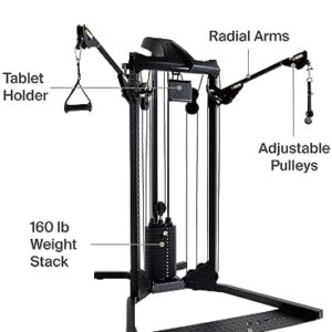 Centr Home Gym Functional Trainer – Multifunctional Cable Machine Home Gym System – Workout Weight Machine for Strength Training – Full Body Compact Exercise & Fitness Equipment Set