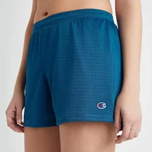 Champion Women’s Shorts, Mesh Pull-on Shorts, Loose Mesh Shorts, Athletic Mesh Shorts, 4″