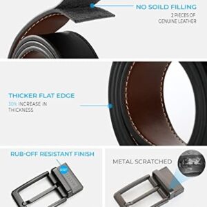 CHAOREN Leather Reversible Belts for Men – Double Style, Singular Elegance