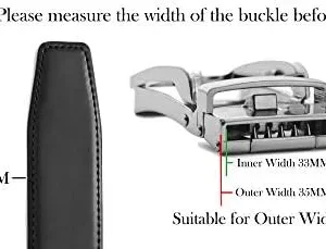 CHAOREN Ratchet Belt Strap Only 1 1/8″, Replacement Leather Belt for 32mm Buckle