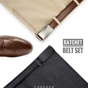 CHAOREN Ratchet Belts for Men 2-Pack – Stylish Leather Belts in Gift Set 35mm