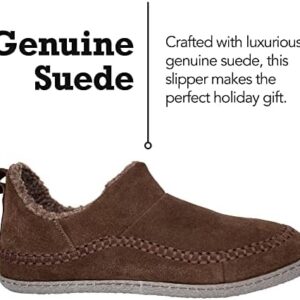 Clarks Men’s Suede House Slippers – Fleece Lined Christmas Gift for Men