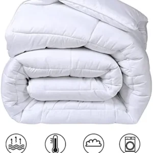 COHOME California King Cooling Comforter Down Alternative Quilted Duvet Insert with Corner Tabs – All Season Soft Luxury Hotel Bedding Comforter – Winter Warm – Reversible – White