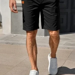 Comdecevis Men’s Shorts Casual Cotton Cargo Joggers Drawstring Elastic Waist Summer Beach Shorts for Men