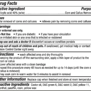 CornStick Maximum Strength Salicylic Acid Solid-Stick Corn and Callus Remover 0.2 Oz