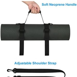 Cosmos Portable Yoga Mat Strap Mat Sling Picnic Blanket Strap with Adjustable Shoulder Strap & Handle for Festivals Picnics Camping Motorcycle Bedroll Pilates