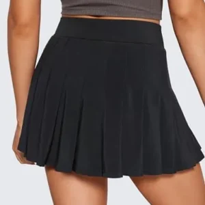 CRZ YOGA Cute Pleated Skirts for Women High Waisted Tennis Golf Skorts with Pockets Casual Athletic Workout Skater