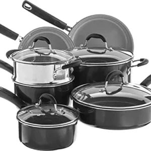 Cuisinart 11-Piece Nonstick Cookware Set, Ceramica XT, Black, 733-30H