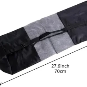 Dafape Yoga Mat Bag, Yoga Mat Carrier for Women Men Travel Gym Exercise Workout Park Beach Mesh Bag Storage Bag Carry Bag Portable 3 Pack Breathable Window Adjustable Strap (Black)