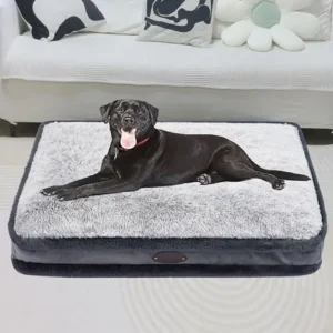 DEBANG HOME Dog Bed for Large Dogs,Dog Beds for Medium Dogs, Waterproof, Removable and Machine Washable Cover, Plush Faux Fur Surface, Soft and Comfortable Plush Dog mat