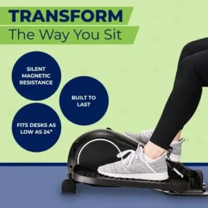 DeskCycle Ellipse Under Desk Elliptical Machine – Get Fit While You Work with Our Compact Mini Seated Elliptical Machine – Burn Calories, Boost Energy, Tone Muscles, and Increase Productivity