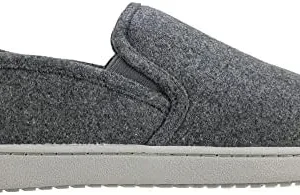 Dockers Men’s Slippers Twin-Gore Slip-On Indoor Outdoor Shoe, Faux Wool, Navy/Grey, Men’s Sizes 8 to 16 Medium and Wide Widths