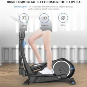 DONOW Premium Elliptical Machine, Cross Trainer for Home Use Electromagnetic Elliptical Training 24 Levels Resistance 13 Challenging Programs with Hyper-Quiet Electric Magnetic Driving System