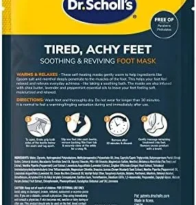 Dr. Scholl’s® Tired, Achy Feet Soothing & Reviving Foot Mask, 3 Pair, Warming Booties