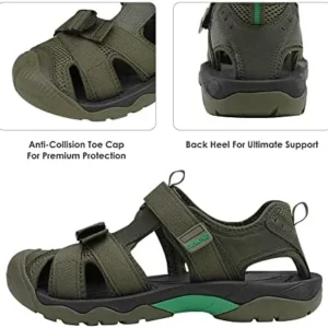 DREAM PAIRS Men’s Sport Outdoor Hiking Sandals Closed Toe Athletic Adventure Beach Fisherman Water Sandals