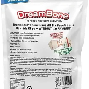 DreamBone Mini Chews, Made With Real Chicken, Rawhide Free Chews For Dogs, 24 Count