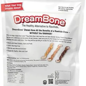 DreamBone Spirals Variety Pack, Treat Your Dog to a Chew Made with Real Meat and Vegetables