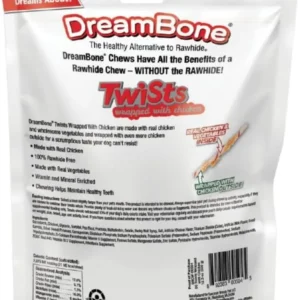 DreamBone Twist Sticks, Wrapped With Real Chicken, Rawhide-Free Chews For Dogs, 50 Count