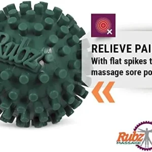 Due North Industrial Rubz Foot, Hand & Back Massage Ball, Relief from Plantar Fasciitis, Green