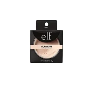 e.l.f. High Definition Powder, Loose Powder, Lightweight, Long-Lasting, Creates Soft Focus Effect, Masks Fine Lines & Imperfections, 0.28 Oz, Soft Luminance