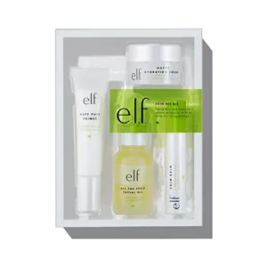 e.l.f. Skin Hit Kit, Infused with Hemp Seed Oil, Nourishes & Hydrates Skin, Soothing & Calming, 4-Piece Skincare Set