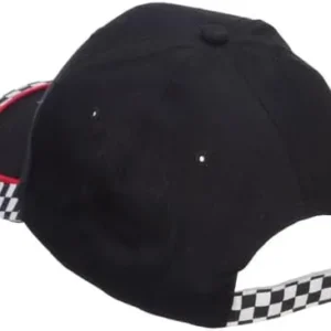 e4Hats.com Racing Flag Print Cotton Cap – Black OSFM