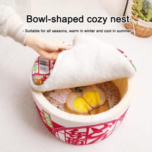 寵幸 Ramen Noodle Dog & Cat Bed,Keep Warm and Super Soft Creative Pet Nest for Indoor Cats,Removable Washable Cushion for Small Medium Large Dogs and Cats