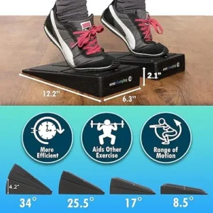 Everchanging Heel Elevated Squat Wedge Blocks, 3 Pc. Set, Improve Weightlifting Form, Flexibility, and Joint Stability, Workout and Fitness Accessories to Improve Form and Reduce Injuries