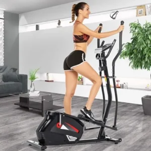 Exercise Equipment Pro Elliptical Machine, Eliptical Cross Trainer Home Gym with 10-Level, LCD Monitor, 390 LB Capacity