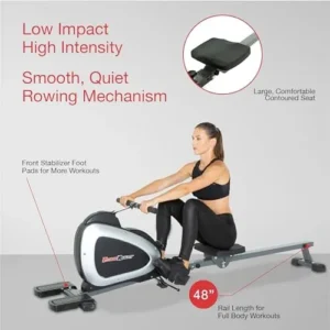 Fitness Reality Magnetic Rowing Machine with Bluetooth Workout Tracking Built-In, Additional Full Body Extended Exercises, App Compatible, Tablet Holder, Rowing Machines for Home Use