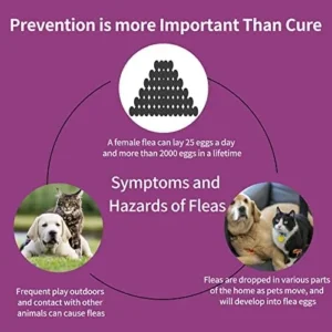 Flea and Tick Prevention for Cats, Cat Flea & Tick Control with Fipronil, Long-Lasting & Fast-Acting Topical Flea & Tick Treatment Drops for Kitten, 3 Doses