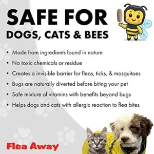 Flea Away All Natural Supplement for Fleas, Ticks, and Mosquitos Prevention for Dogs and Cats, 100 Chewable Treat Tablets, Single