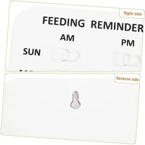 FOMIYES 2pcs Feeding Reminder Portable Cat Reminder Feeding Food Reminder Cat Feeding Watering Supplies Feeding Record Board You Can Cat Feed Chart Sign Board The Dog Abs Schedule White