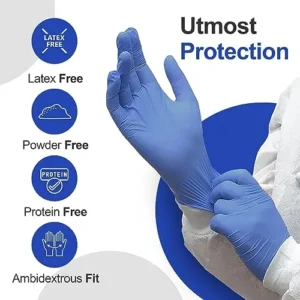 Fonteme Disposable Nitrile Gloves – 200 Count/Medium | Disposable Exam Gloves | Non-Irritating Powder-Free & Latex-Free Gloves | Rubber Gloves for Any Use, Cooking, Cleaning and More