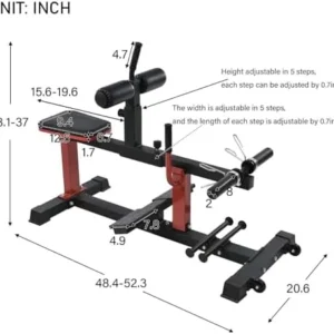 FRITHJILL Metal Seated Calf Raise Machine, Multi-Function Leg Exerciser with Adjustable Resistance, Weight Capacity 440lbs, Ideal for Home Gym