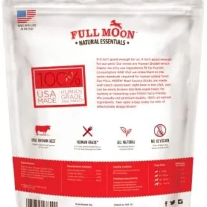 Full Moon All Natural Human Grade Dog Treats, Essential Beef Savory Sticks, 22 Ounce, 1.375 Pound (Pack of 1)