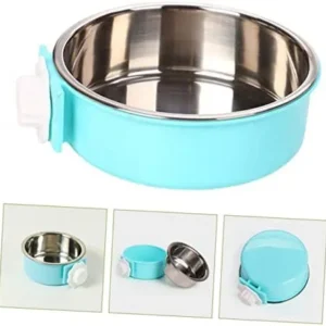 FUOYLOO Pet Food Bowl Cat Feeding & Watering Supplies Dog Cage Feeder Bowl Dog Food Water Bowls Crate Dog Feeder Bowl Crate Water Bowl Puppy Kennel Cat Food Basin Hanging Abs Bracket