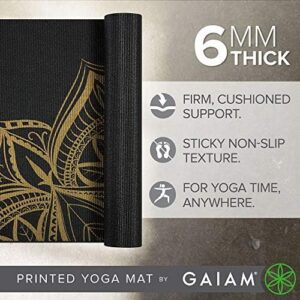 Gaiam Yoga Mat – Premium 6mm Print Extra Thick Non Slip Exercise & Fitness Mat for All Types of Yoga, Pilates & Floor Workouts (68″L x 24″W x 6mm Thick)