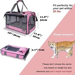 GAPZER Pet Carrier for Large and Medium Cats, Soft-Sided Pet Carrier for Big Medium Cats and Puppy Dog Carriers Cat Carriers, Pet Privacy Protection Travel Carrier