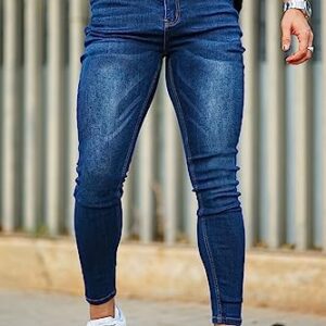 GINGTTO Men’s Ripped Jeans Slim Fit Skinny Stretch Jeans Pants